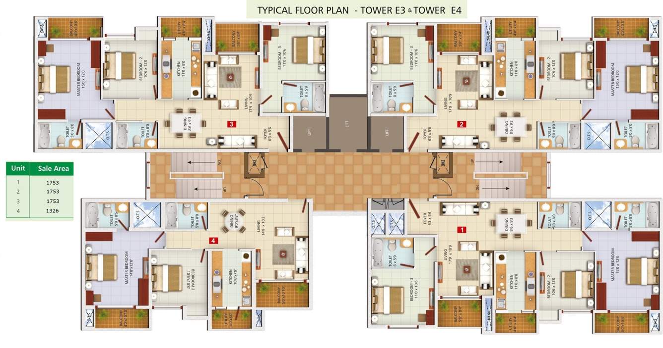  greens Images for Cluster Plan of Ozone Greens