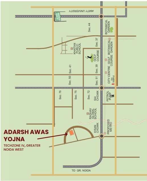  adarsh awas yojna Location Plan