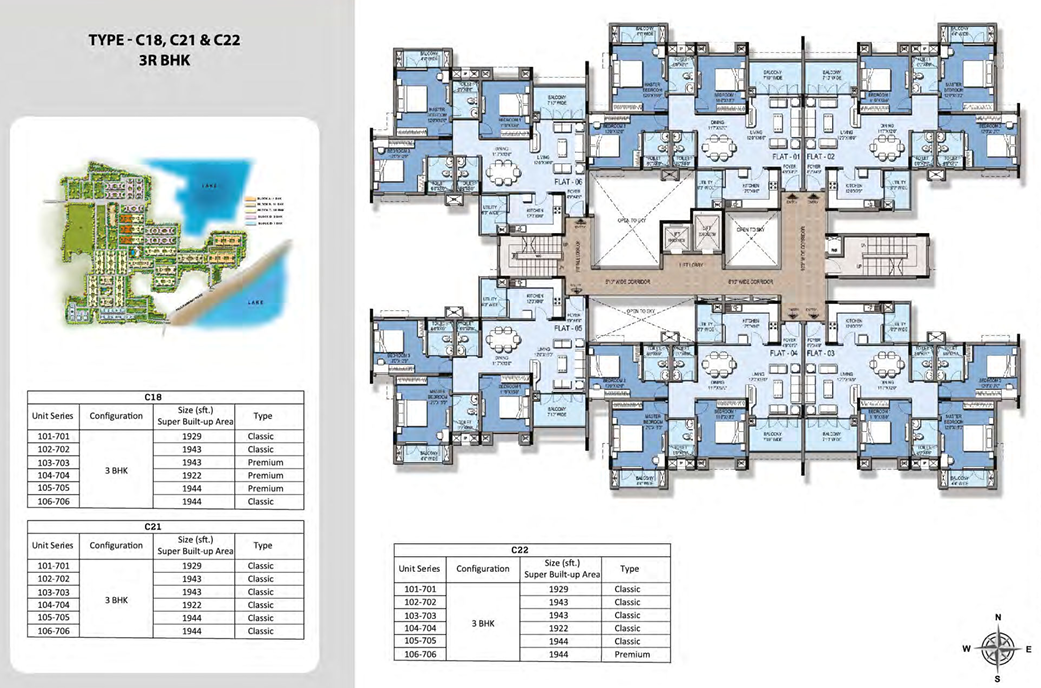 windermere Tower C18,C21 & C22 Cluster Plan