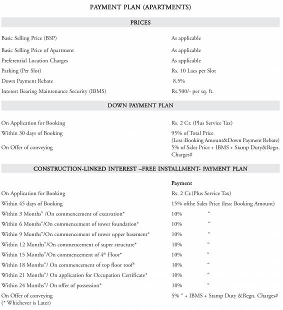 Payment Plan Image of DLF Kings Court Greater Kailash Delhi Proptiger com Payment Plan Image of DLF Kings Court Greater Kailash Delhi Proptiger com
