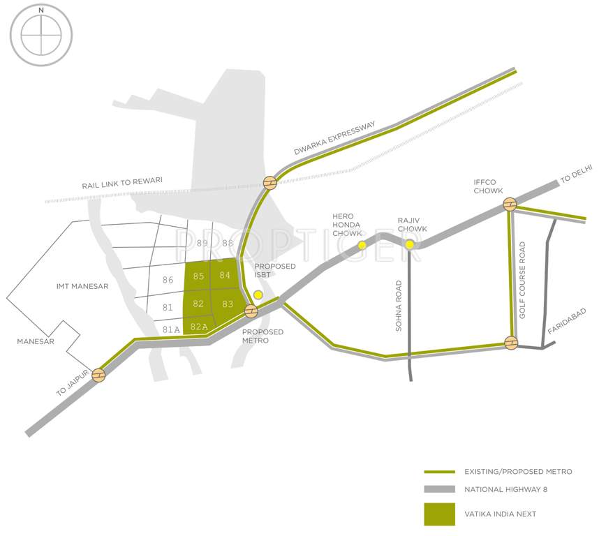 premium floors Images for Location Plan of Vatika Premium Floors