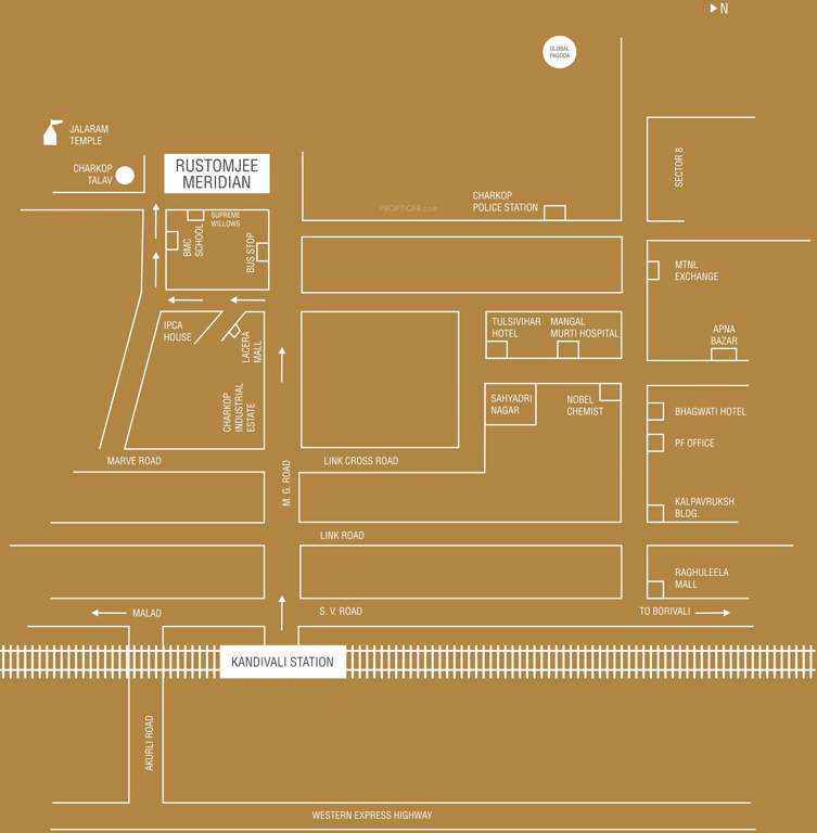  meridian Images for Location Plan of Rustomjee Meridian