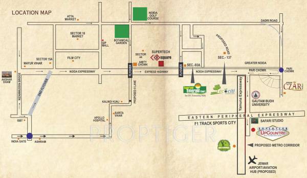 Images for Location Plan of Supertech Up Country Plots Images for Location Plan of Supertech Up Country Plots