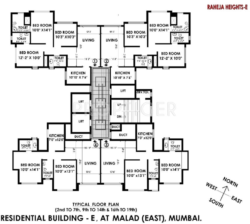 Images for Cluster Plan of Raheja Heights