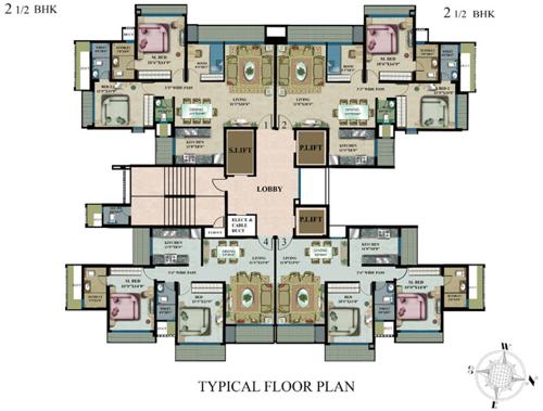  elanza Images for Cluster Plan of Rustomjee Elanza