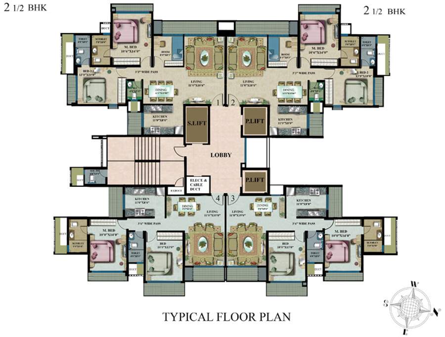  elanza Images for Cluster Plan of Rustomjee Elanza