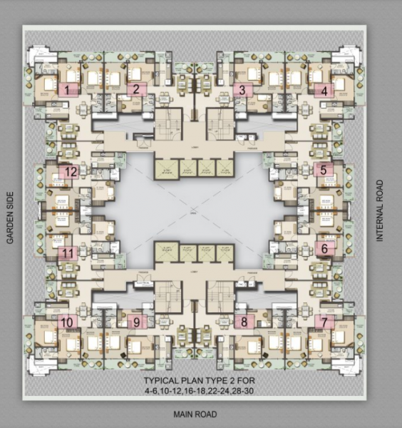  moderne Tower Crema Cluster Plan