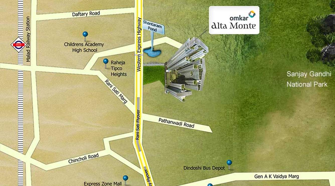 alta monte Images for Location Plan of Omkar Alta Monte