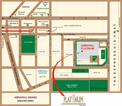  platinum Images for Location Plan of Amrapali Platinum