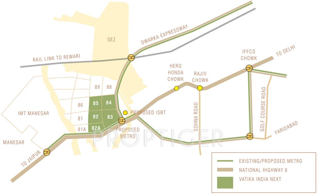  inxt floors Images for Location Plan of Vatika INXT Floors