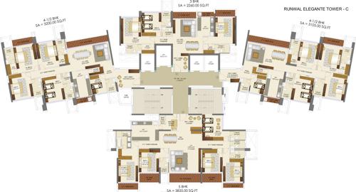 Images for Cluster Plan of Runwal Elegante elegante Images for Cluster Plan of Runwal Elegante