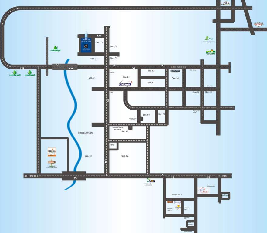  north eye Images for Location Plan of Supertech North Eye