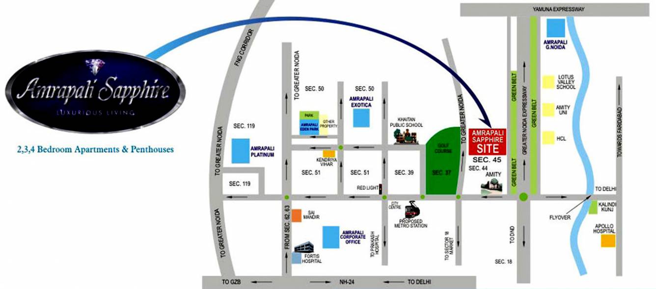 Images for Location Plan of Amrapali Sapphire