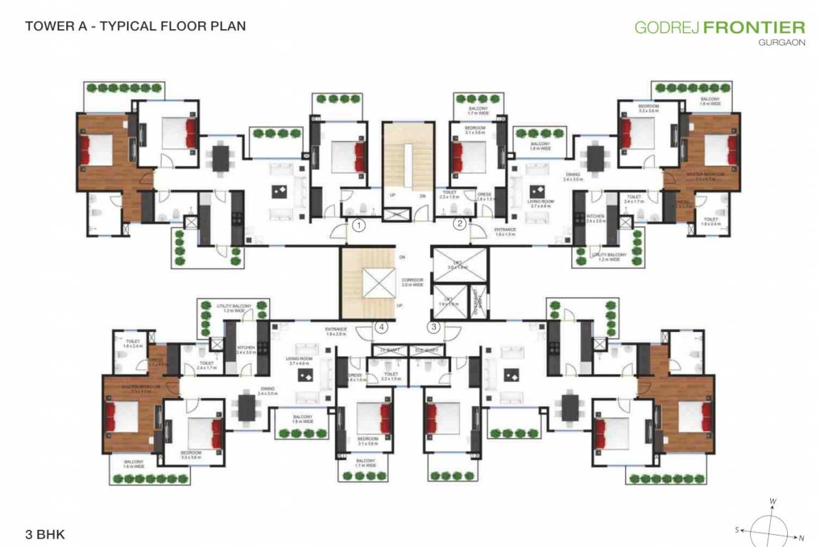 frontier Tower A Typical Cluster Plan