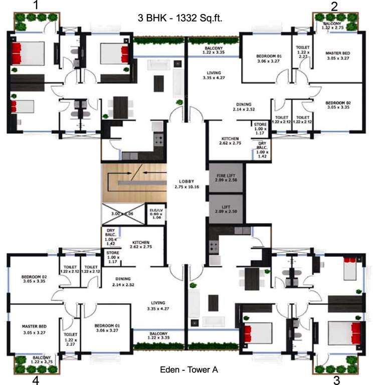 garden city Images for Cluster Plan of Godrej Garden City