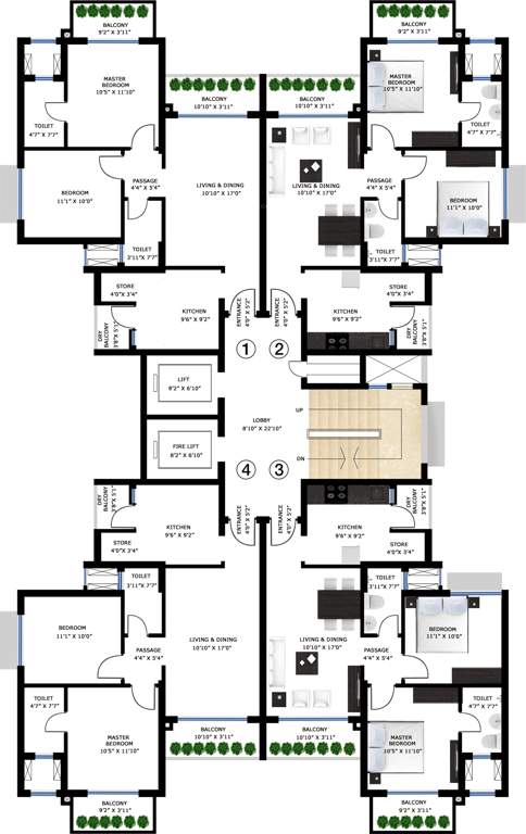 garden city Images for Cluster Plan of Godrej Garden City