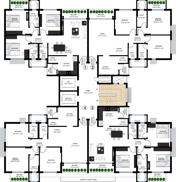 garden city Images for Cluster Plan of Godrej Garden City