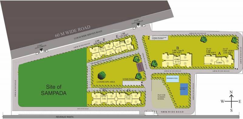  navodaya Images for Site Plan of Raheja Navodaya