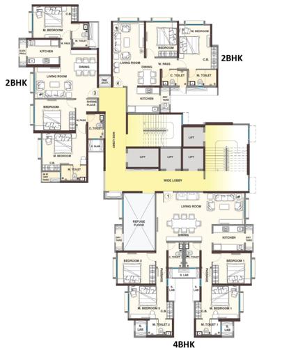 vasant-lawns FERN Cluster Plan For Typical Floor Plan