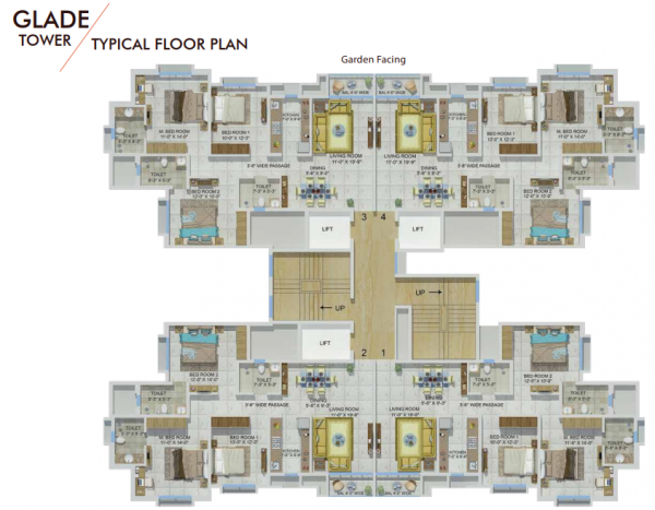  vasant-lawns GLADE Cluster Plan For Typical Floor Plan