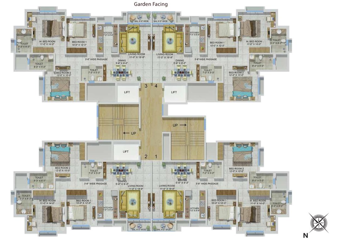  vasant lawns Greens Cluster Plan