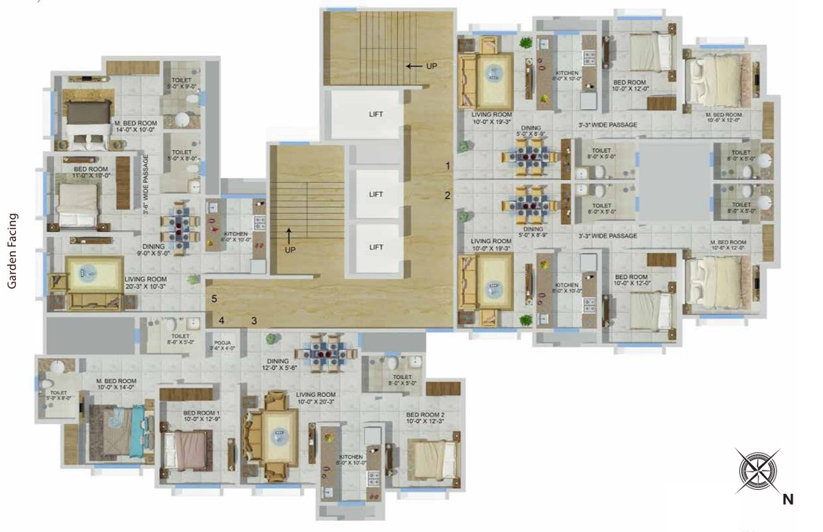  vasant lawns Greens Cluster Plan