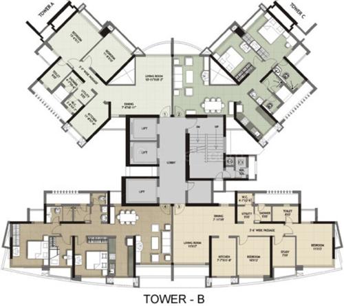 Images for Cluster Plan of Kalpataru Towers towers Images for Cluster Plan of Kalpataru Towers