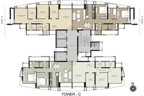 Images for Cluster Plan of Kalpataru Towers towers Images for Cluster Plan of Kalpataru Towers