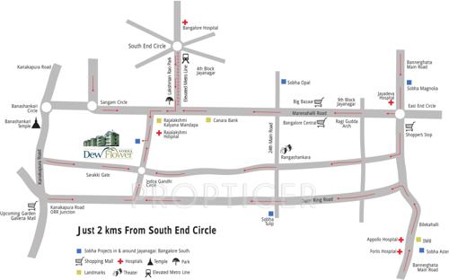  dew-flower Images for Location Plan of Sobha Dew Flower