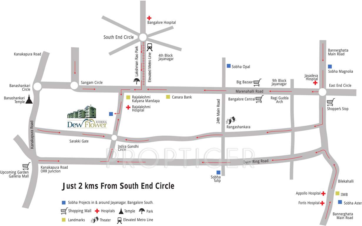 dew flower Images for Location Plan of Sobha Dew Flower