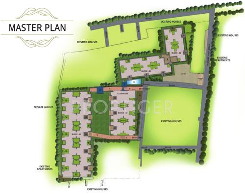  dew-flower Images for Master Plan of Sobha Dew Flower