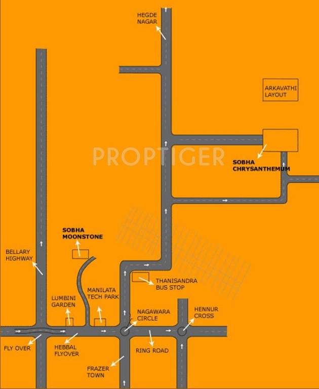 moonstone Images for Location Plan of Sobha Moonstone