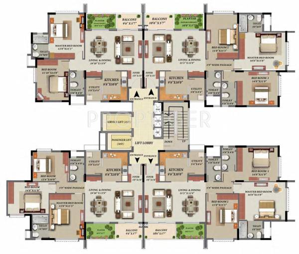 Tower 1 Cluster Plan glades Tower 1 Cluster Plan