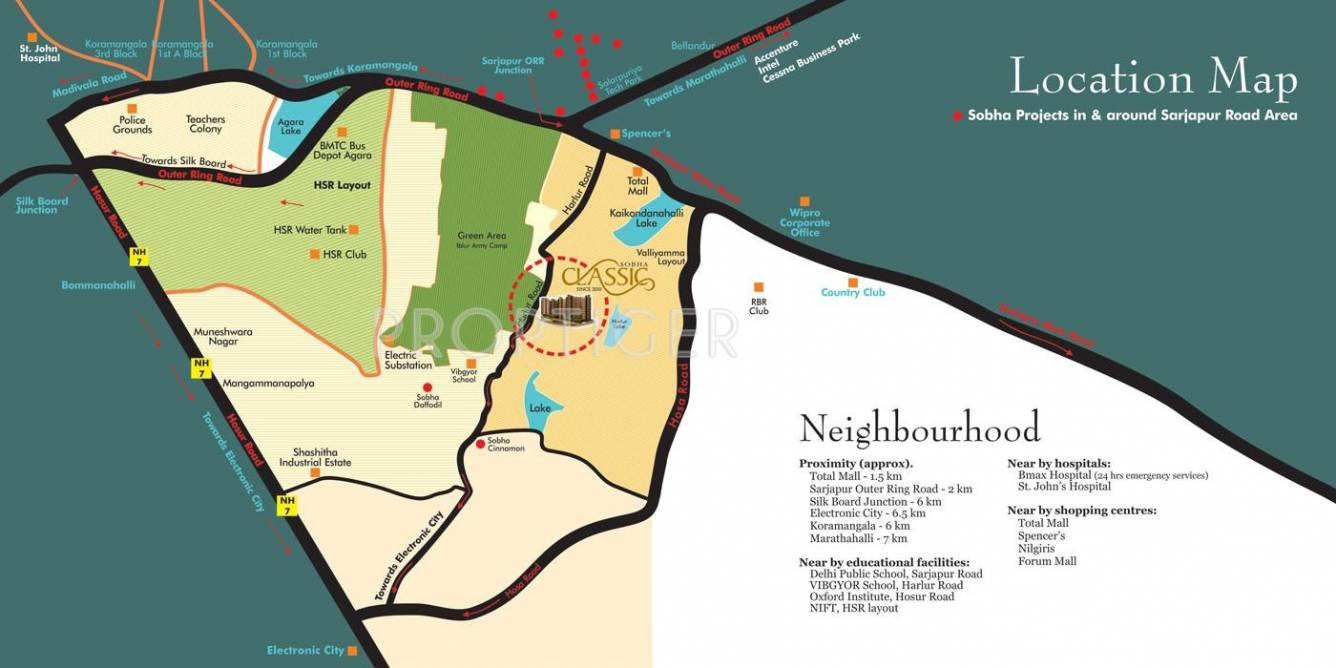 classic Images for Location Plan of Sobha Classic