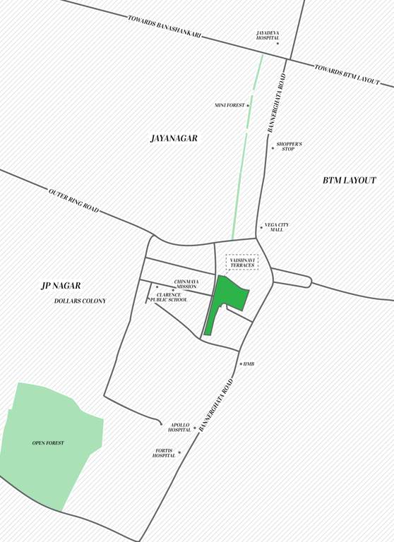  terraces Images for Location Plan of Vaishnavi Terraces