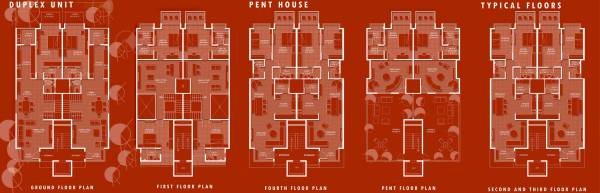 krishvi-projects gavakshi Cluster Plan from Ground to 5th Floor
