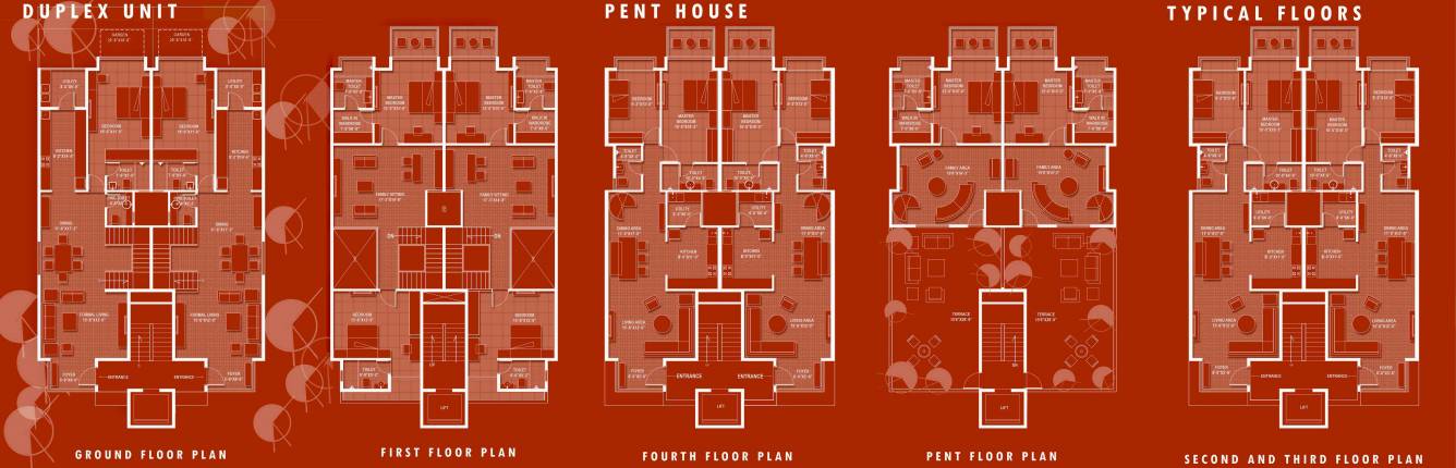 krishvi projects gavakshi Cluster Plan from Ground to 5th Floor