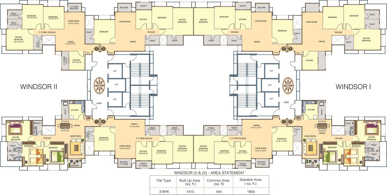 parks apartment Images for Cluster Plan of Hiranandani Parks Apartment