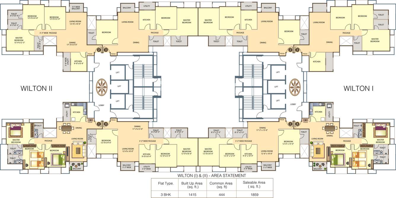 parks apartment Images for Cluster Plan of Hiranandani Parks Apartment