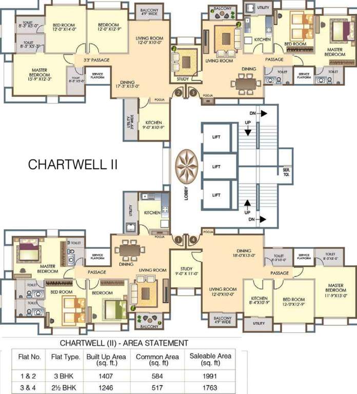parks apartment Images for Cluster Plan of Hiranandani Parks Apartment