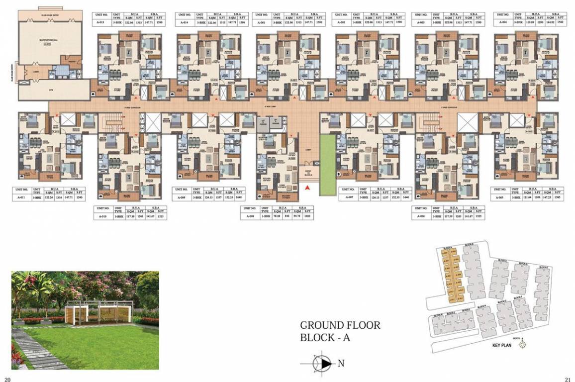  bollineni hillside 2 Block A Cluster Plan For Ground Floor