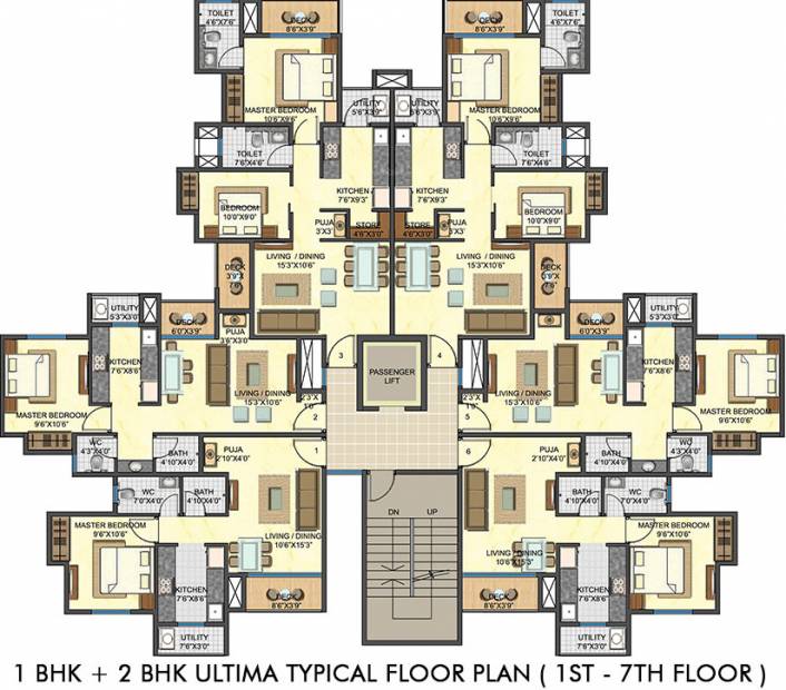 1, 2 BHK Cluster Plan Image - Lodha Group Casa Rio Gold for sale at ...