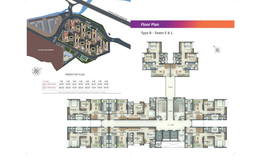  amantra Tower E Cluster Plan