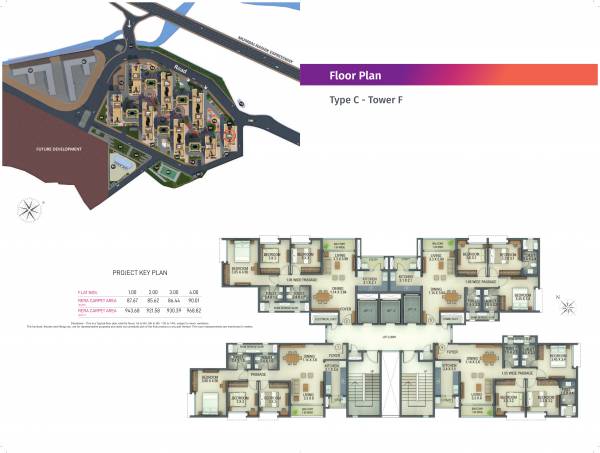  amantra Tower F Cluster Plan