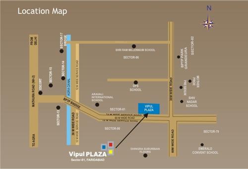  plaza Images for Location Plan of Vipul Plaza
