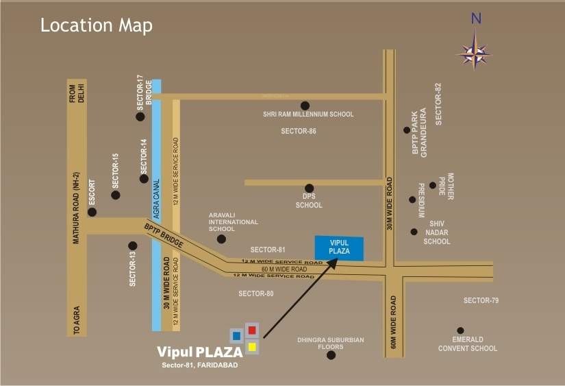  plaza Images for Location Plan of Vipul Plaza