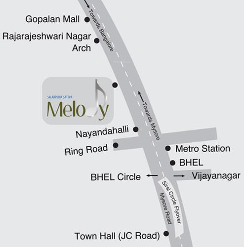  melody Images for Location Plan of Salarpuria Sattva Melody