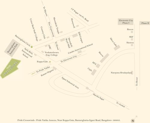  crosswinds Images for Location Plan of Pride Crosswinds