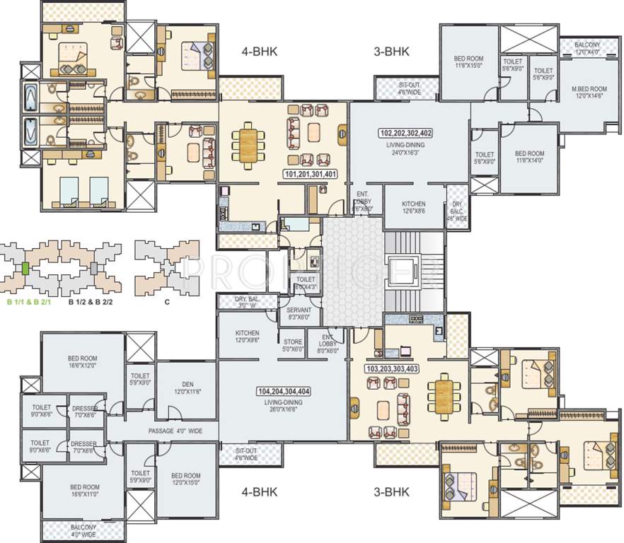  green groves Images for Cluster Plan of Kolte Patil Green Groves