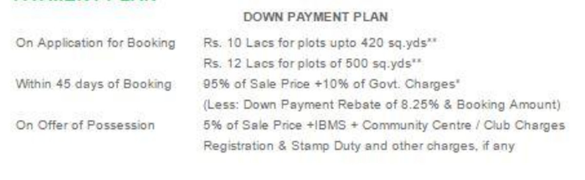garden-city Down Payment Payment Plan